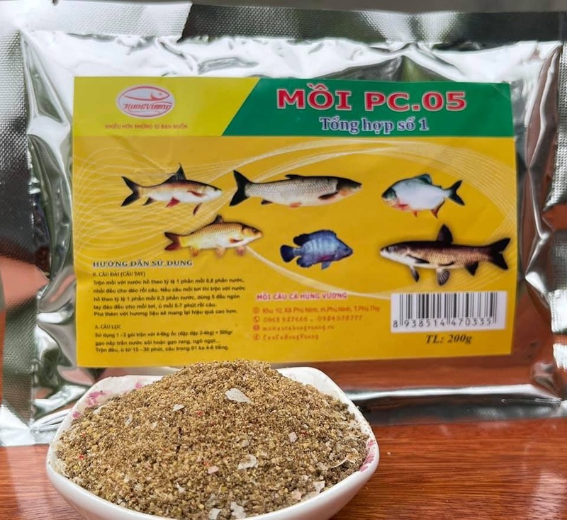 Mồi câu cá chim với mồi câu PC 05