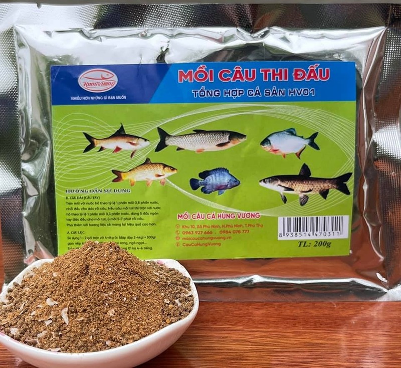 Mồi câu cá chim với mồi câu thi đấu tổng hợp HV01