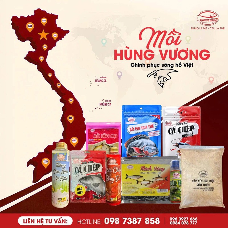 Đặt mua mồi Hùng Vương dành cho cần thủ chuyên nghiệp